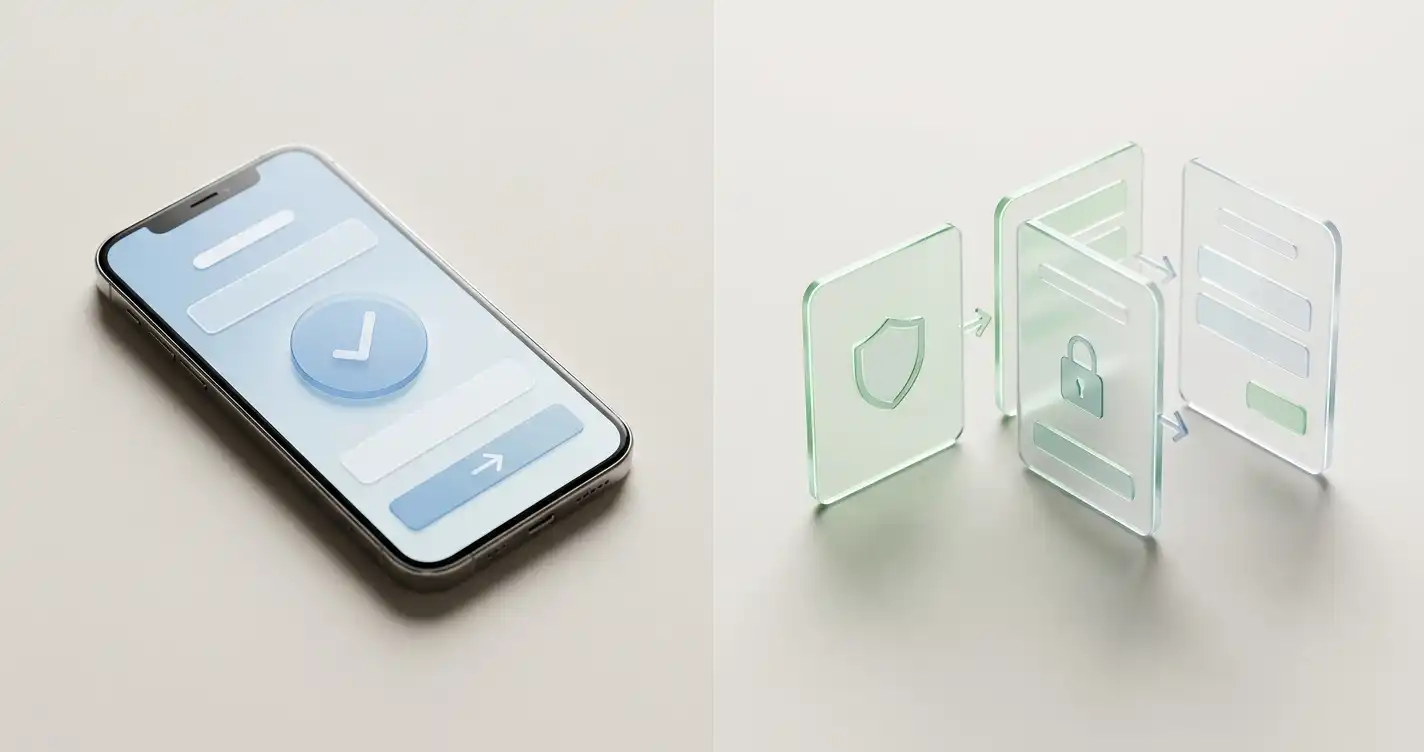 Illustration af MobilePay og bankbetaling på en dansk mobil