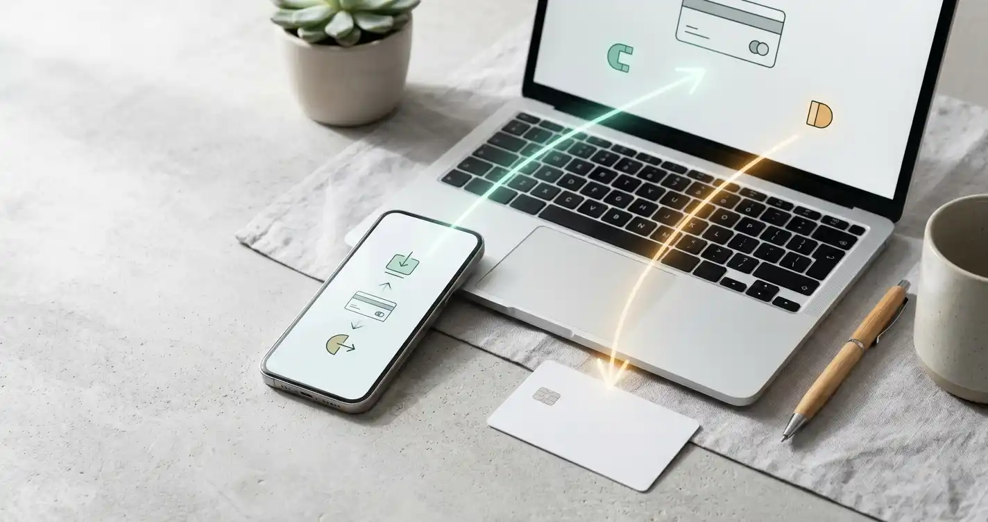 Illustration af danske betalingsmuligheder på mobil og computer